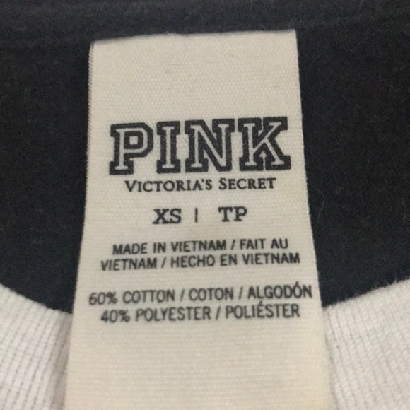 PINK Tee Shirt XS black, white and Maroon logo - Picture 5 of 5